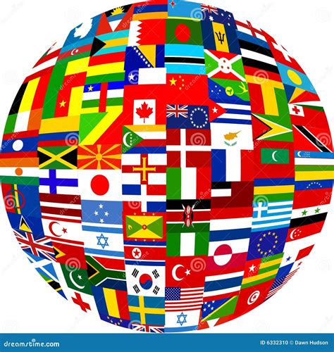 Flag globe stock illustration. Image of globe, patriotic - 6332310