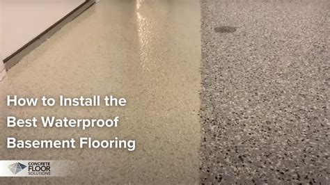 Installing Waterproof Epoxy Flake Flooring In A Basement - YouTube