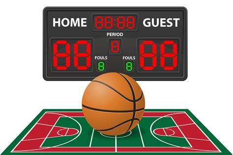 basketball sports digital scoreboard vector illustration 489894 Vector ...