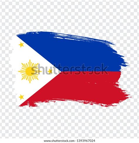 Flag Philippines Brush Strokes Flag Philippines Stock Vector (Royalty ...