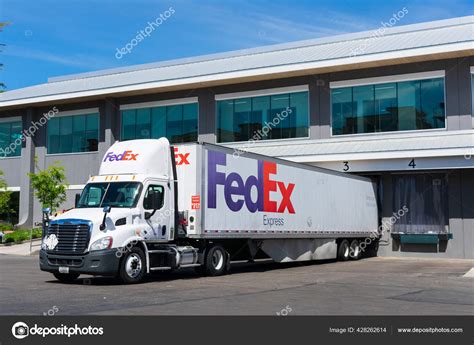 Fedex Express Delivery Truck Unloading Receiving Dock Commercial ...