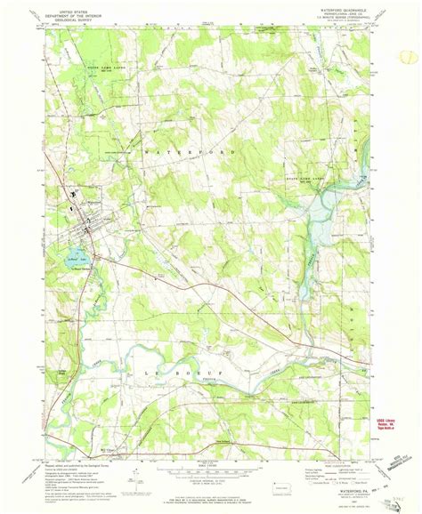 1967 Waterford, PA - Pennsylvania - USGS Topographic Map in 2022 | Topographic map, Map, Waterford