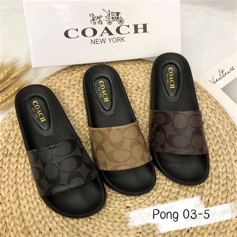 COACH SLIDES, Women's Fashion, Footwear, Flats & Sandals on Carousell