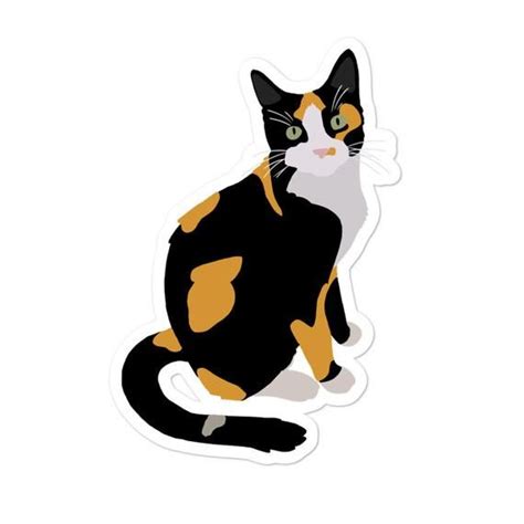 Calico Cat Sticker Calico Lover Calico Mom Calico Drawing - Etsy | Cat stickers, Calico cat ...