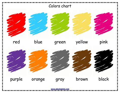 free printable colors chart for your toddler keywords: free, printable ...