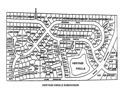 Subdivision Map – Heritage Knolls – Naperville, Illinois