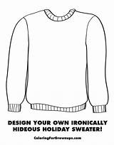 Sweater Coloring Sheet Pages sketch template