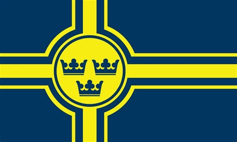 Flag of Swedish kingdom | Flag design, National flag, Unique flags