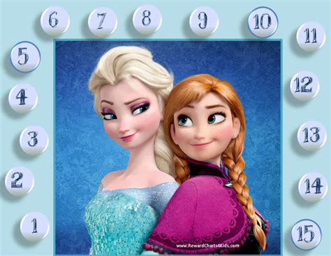 Frozen Sticker Charts