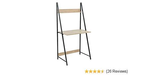 C-Hopetree Ladder Desk with Shelf - Student Study Table - Black Metal Frame: Amazon.co.uk ...