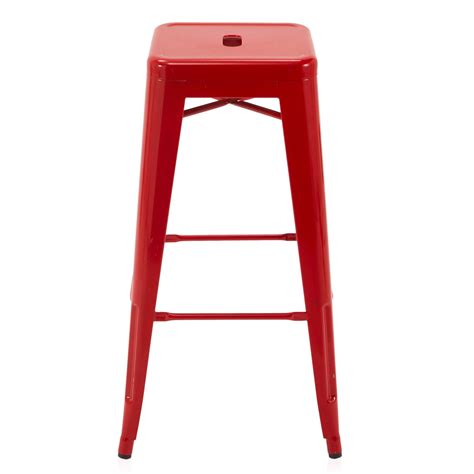 Red Metal Stool - Gil & Roy Props