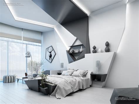 futuristic bedroom design on Behance
