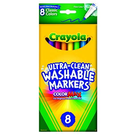 Crayola Ultra Clean Washable Markers, Fine Line Markers, School Supplies, 8 Count - Walmart.com ...