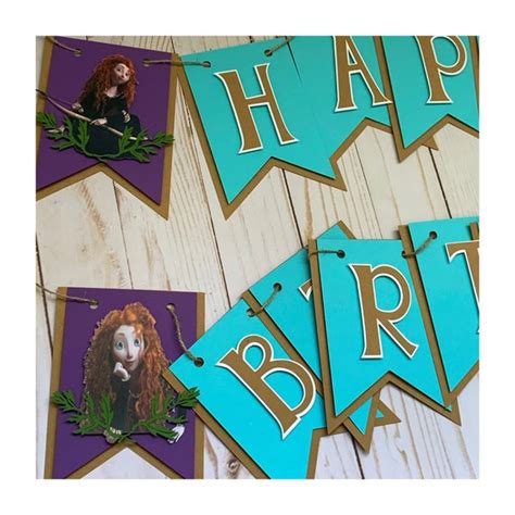 Brave Happy Birthday Banner, Disney brave party decorations, Brave Merida party banner, Princess ...