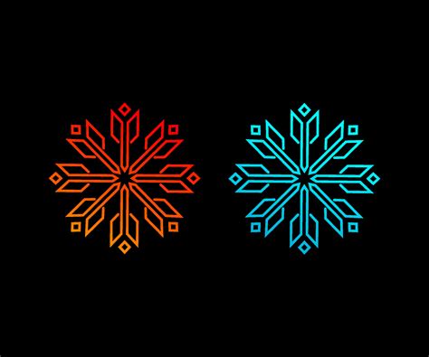 Snowflake logo design, illustration of snowflake 5924617 Vector Art at Vecteezy