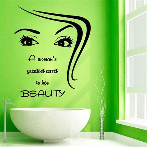 a woman's greatest asset is her beauty wall decal