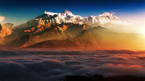 3840x2160 Resolution Mountains In Clouds 4K Wallpaper - Wallpapers Den