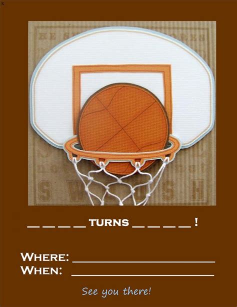 Basketball Birthday Invitations Printable