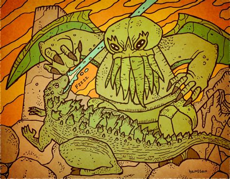 Cthulhu VS Godzilla by Hartter on DeviantArt