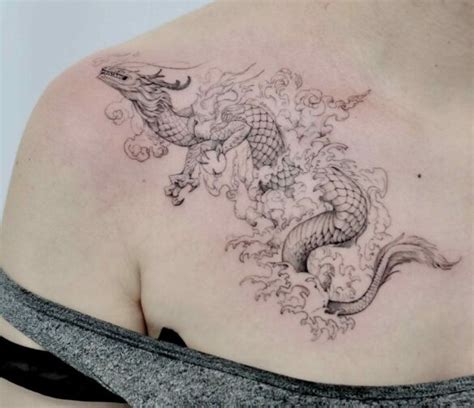 11+ Women's Feminine Dragon Tattoo Ideas That Will Blow Your Mind!