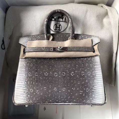 Fashion Hermes 01 Nature Color Lizard Leather Birkin Bag25CM Silver Hardware – H Factory Birkin