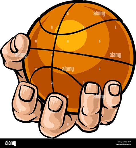 Hand Holding Basketball Ball Stock Vector Image & Art - Alamy