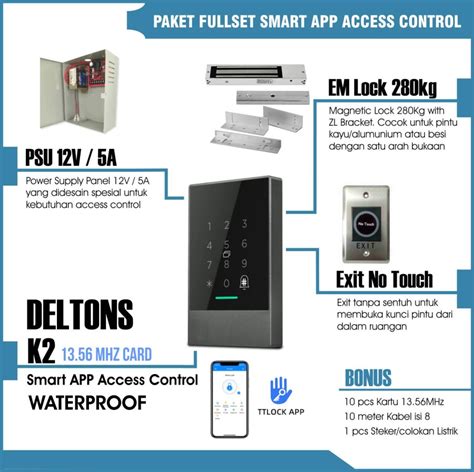 Jual Smart Lock Door Access Control Magnetic Lock RFID 13.56 MHz Harga Murah 2024