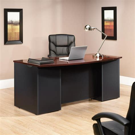 Sauder Via Executive Desk-Color:Classic Cherry/Soft Black - Walmart.com - Walmart.com