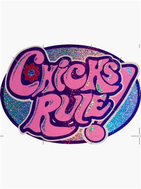 "Chicks Rule Y2k" Sticker for Sale by xanayra | Redbubble