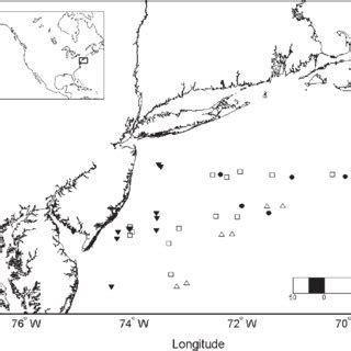 Location of sampling sites for Loligo pealeii collected from National ...