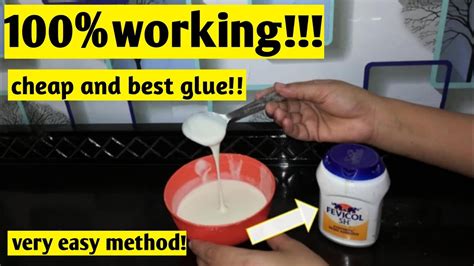 Homemade glue|How to make glue at home|glue with home ingredients|The easy art - YouTube