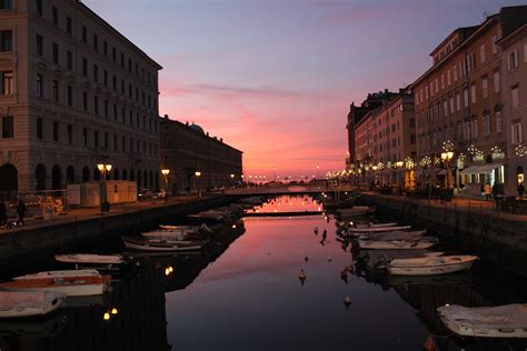 Magical sunset in Trieste (Italy)
