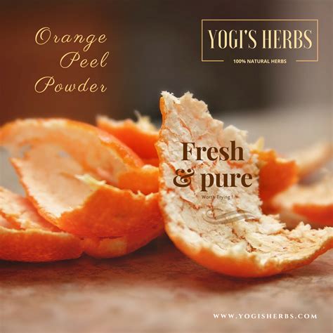 Orange Peel Powder - 200g Fresh & Pure | YOGIS HERBS