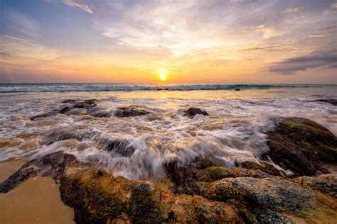 View of sunset at Phuket beach. 6899686 Stock Photo at Vecteezy