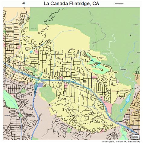 La Canada Flintridge California Street Map 0639003