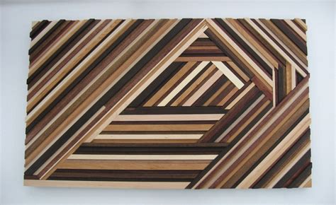 Geometric Wood Wall Art Abstract Wood Sculpture Triangles