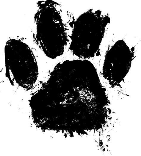 4 Grunge Paw Print (PNG Transparent) | OnlyGFX.com