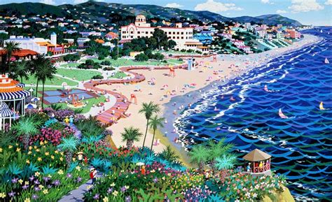 Laguna Beach ~ Alexander Chen House Landscape, Landscape Art, House Painting, Art Painting ...