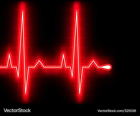 Heart beat ekg Royalty Free Vector Image - VectorStock