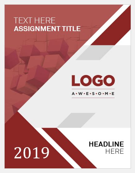 Assignment Cover Page Templates for MS Word | Edit & Print