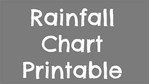 FREE Rainfall Chart Printable - The Homeschool Scientist