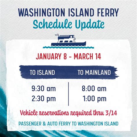 Washington Island Ferry Schedule 2025 - Jane Glover