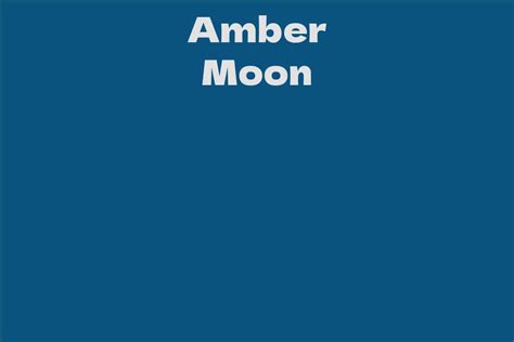 Amber Moon - Facts, Bio, Career, Net Worth | AidWiki