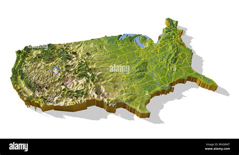 Topographical Map Of The Us