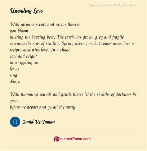 Unending Love Poem by Quaid Uz Zaman