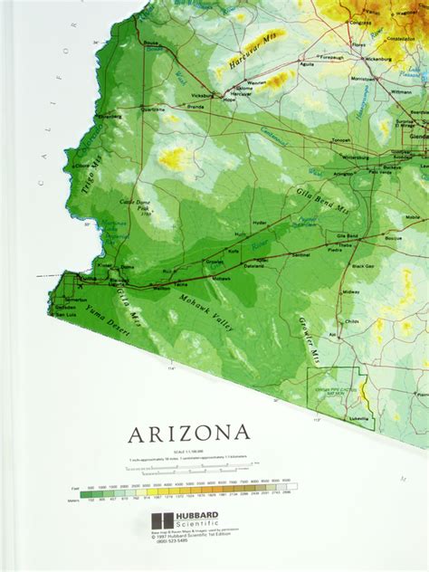 Arizona Raised Relief 3D map – RaisedRelief.com