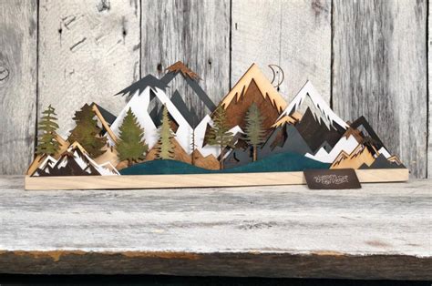 Handmade Wood Mountain Wall Art Brings Great Outdoors Into Any Home