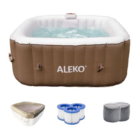 Reviews for ALEKO 4-Person 120-Jet 120 V Inflatable Hot Tub with Filters and Cover | Pg 1 - The ...