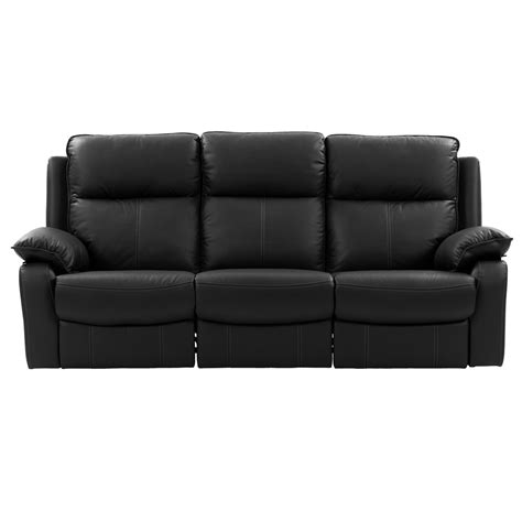 Genuine Leather Recliner Sofa with Detail Stitching *CLEARANCE - Final ...