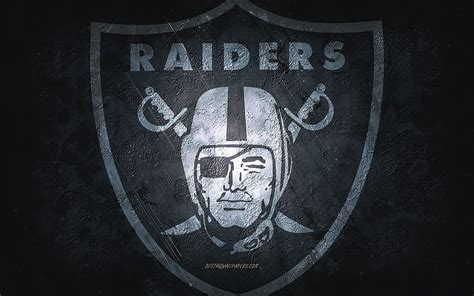 Las Vegas Raiders, American football team, black stone background, Las ...